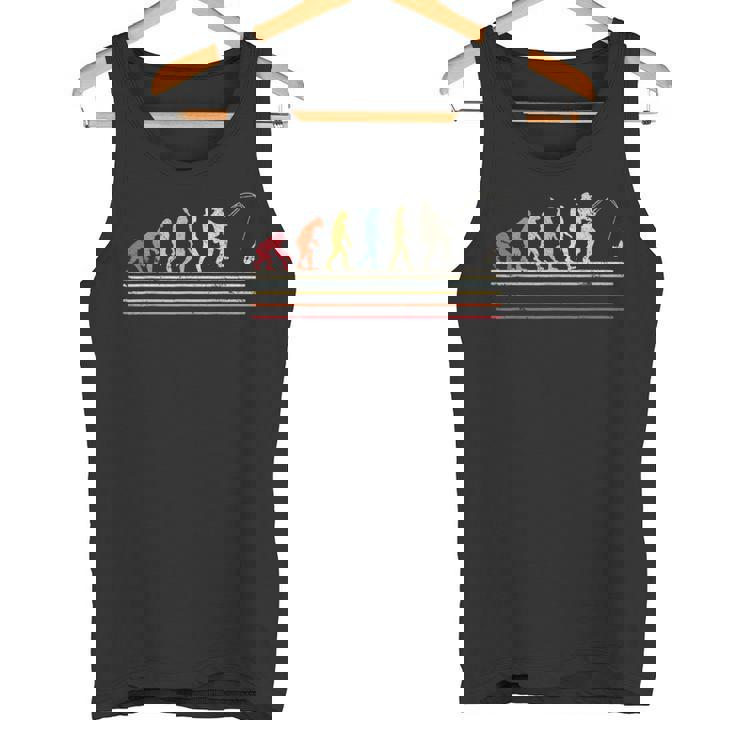 人類の進化 釣り竿 漁師 釣り人 面白い 釣り フィッシング サプライズ おもしろ アイデア 釣り タンクトップ