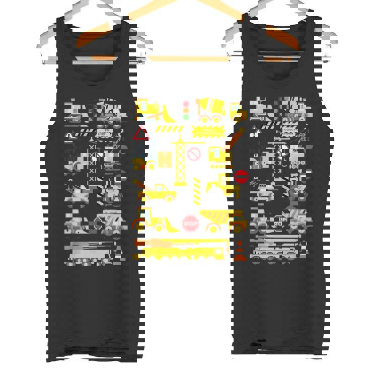 働く車 工事車両 面白いtシャツ イラスト かわいい キッズ 子供用 メンズ おもしろグッズ 子供 男の子 タンクトップ