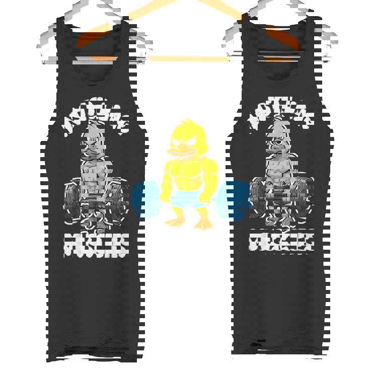 取り付け 筋肉 アヒル ウェイトリフティング フィットネス ジム 男の子 男性 タンクトップ