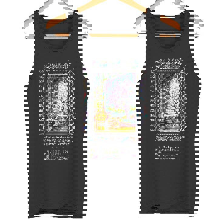 和みの夜桜 猫 金魚 タンクトップ