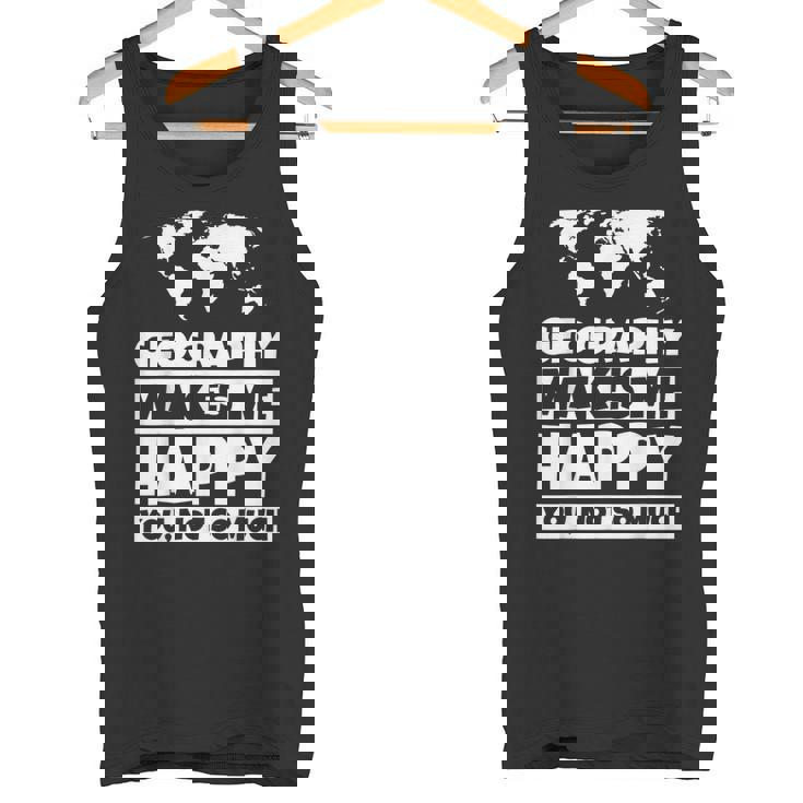 地理の先生への贈り物-面白い地理の恋人のユーモア タンクトップ