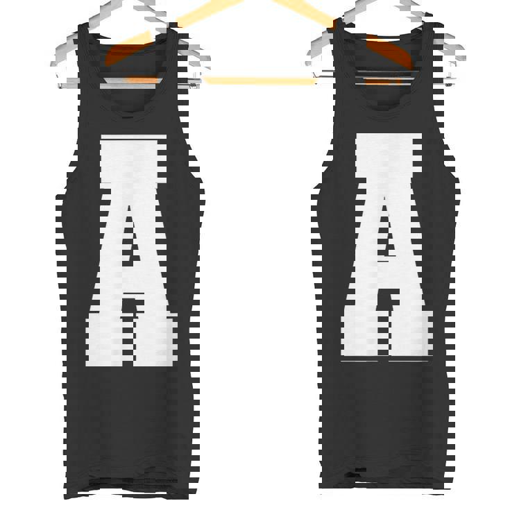 大文字 A アルファベットモノグラム イニシャル タンクトップ