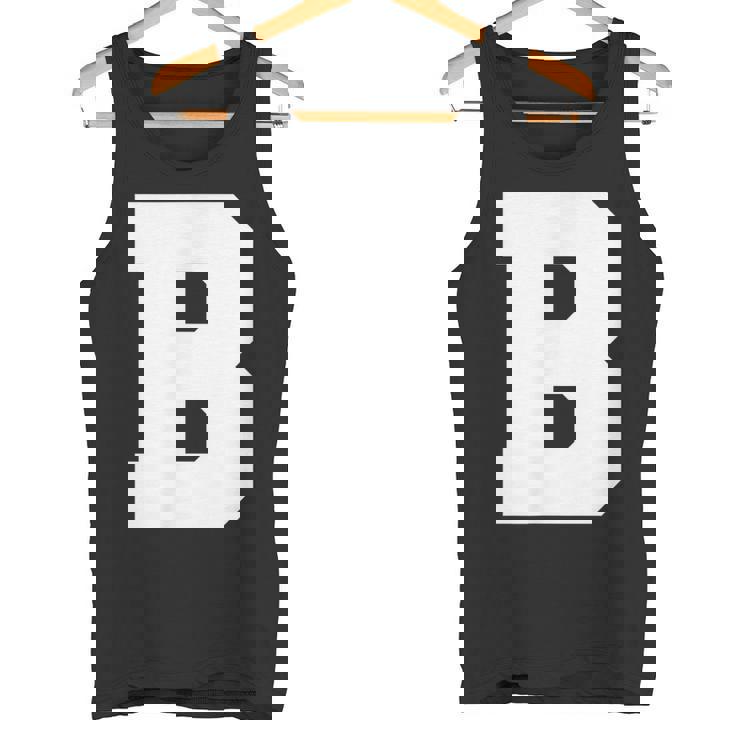 大文字b アルファベットモノグラム イニシャル タンクトップ