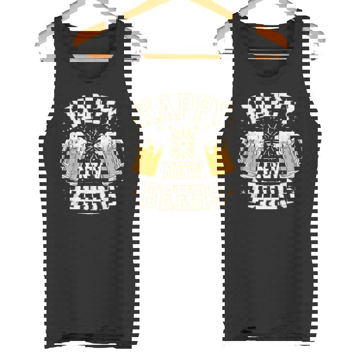 大晦日パーティー ハッピーニュービール おもしろビール愛好家ギフト タンクトップ