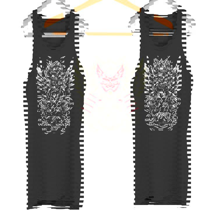 天狗のデザイン タンクトップ