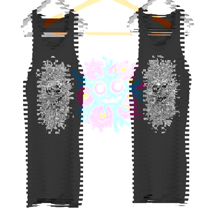 奇抜なハッピーモンスター 大きな瞳 タンクトップ