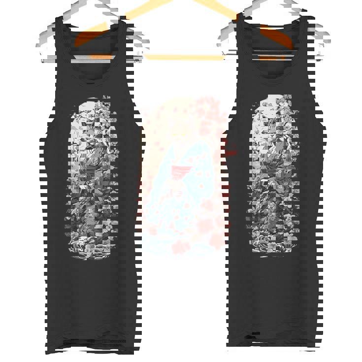 妖怪猫 着物美桜風 タンクトップ