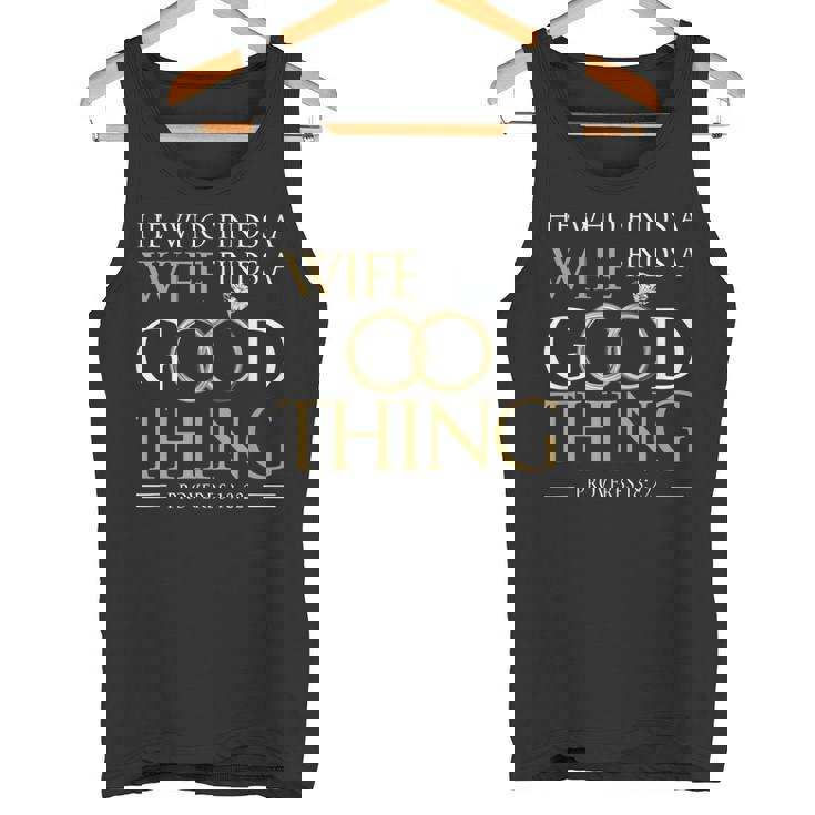 妻を見つけた彼は、良いことを見つける 夫のことわざ 18 22 タンクトップ