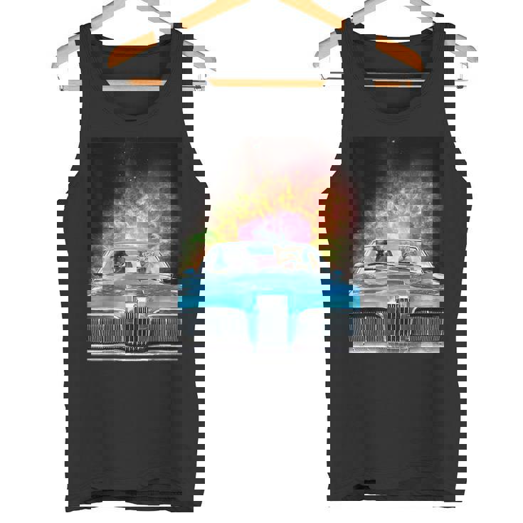 宇宙 銀河 猫 運転 車 タンクトップ