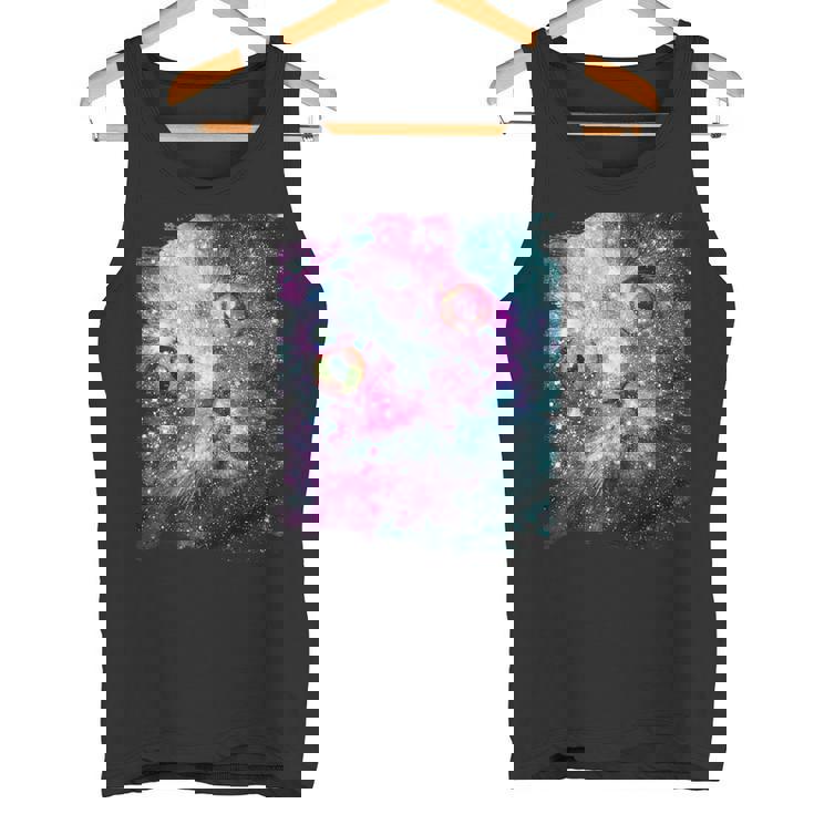 宇宙のかわいいアストロ宇宙猫 タンクトップ