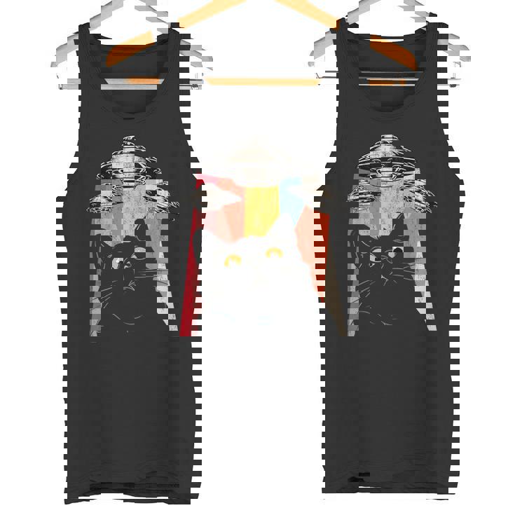 宇宙船 宇宙人 猫 Ufo 黒猫 面白い タンクトップ