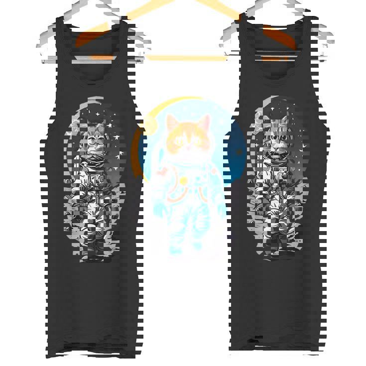 宇宙飛行士 02 宇宙飛行士 猫 タンクトップ