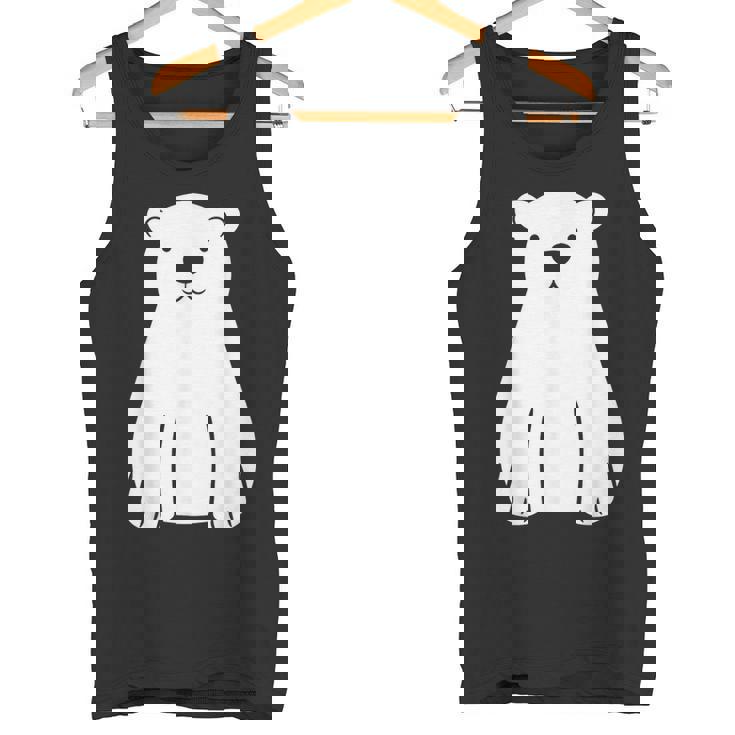 小さなシロクマ かわいいミニマリスト シンプルなシロクマ タンクトップ