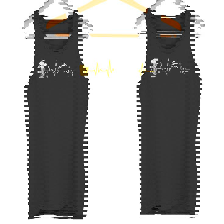 山とビール ハートビート 山小屋 ハイキング アルプス 登山 タンクトップ