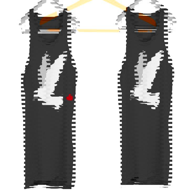 平和への愛を込めた白い鳩 タンクトップ