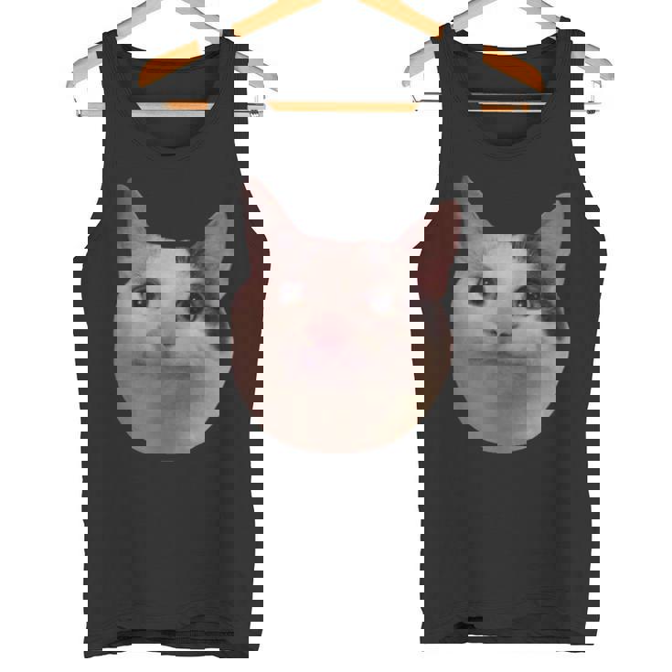 微笑む猫のミームベルーガ タンクトップ