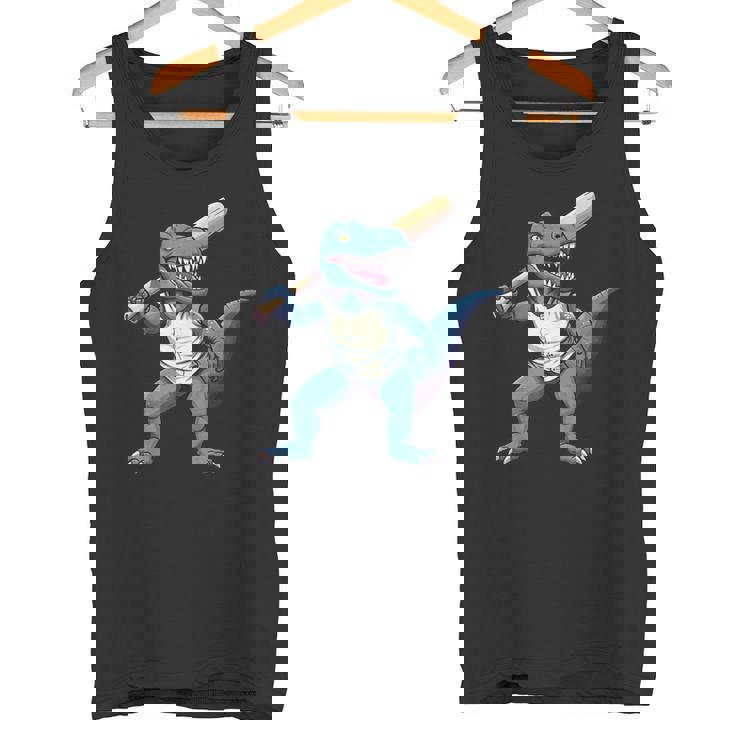 恐竜 野球 シーズン バット ボール パーク トレックス ディノ ホームラン ヒット タンクトップ