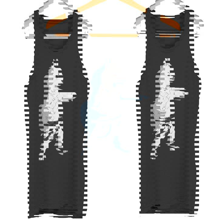 愉快な空手犬 日本のスピッツ タンクトップ