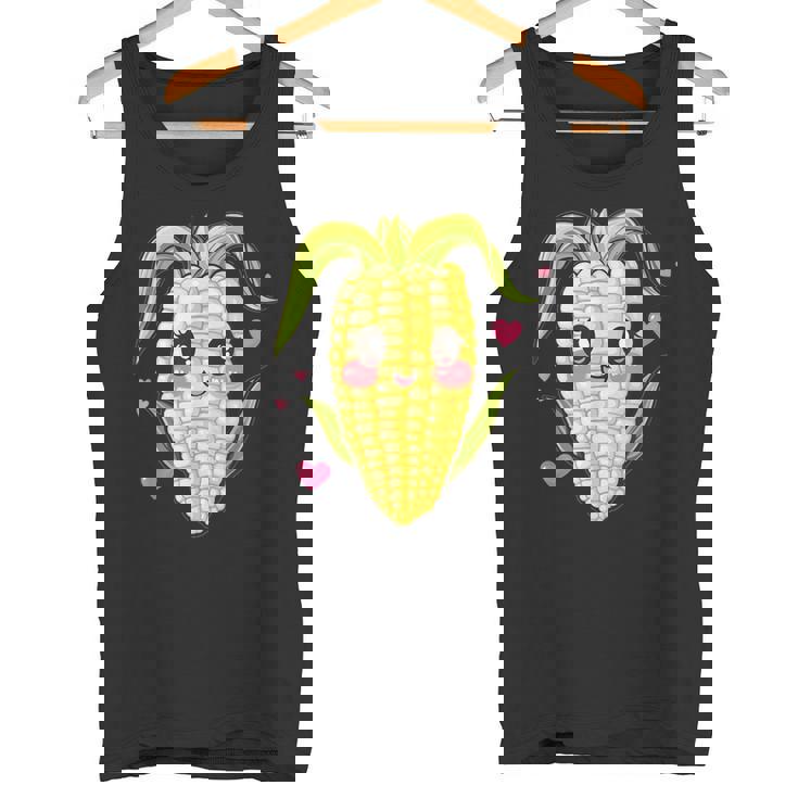 愛らしいかわいいコーンのハート付き。 タンクトップ