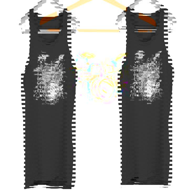 抽象アート ドラム ミュージシャン 音楽バンド 王座 ヌース タンクトップ