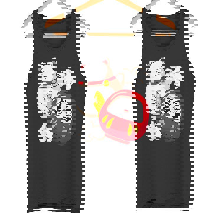 招き猫 招き猫だるま カワイイ タンクトップ