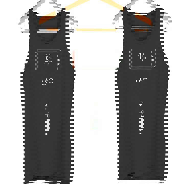 携帯電話のバッテリー1％は、バッテリーの寿命制限なしで空の電話を生きます タンクトップ