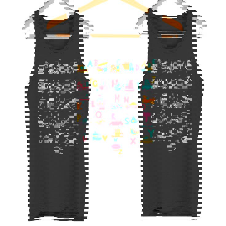 救急車掘削機ヘリコプタートラック車両abc幼児 タンクトップ