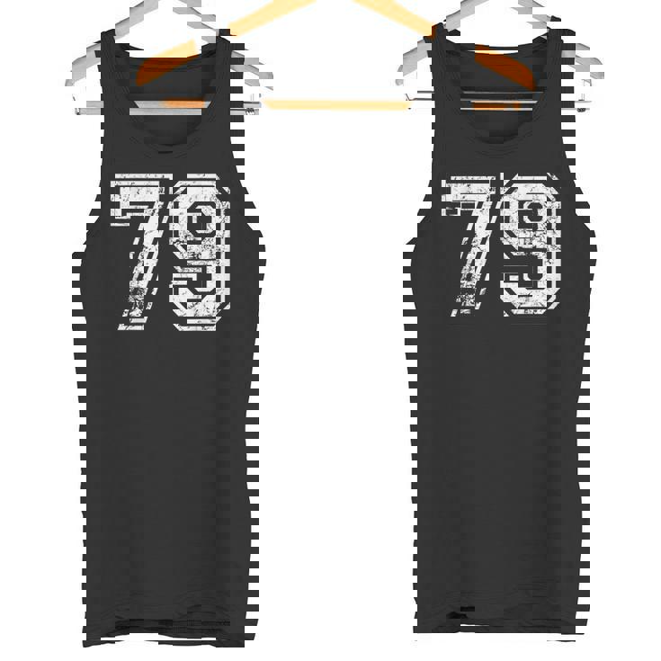 数字 79 ヴィンテージ 1979 誕生日 ヴィンテージ風 タンクトップ