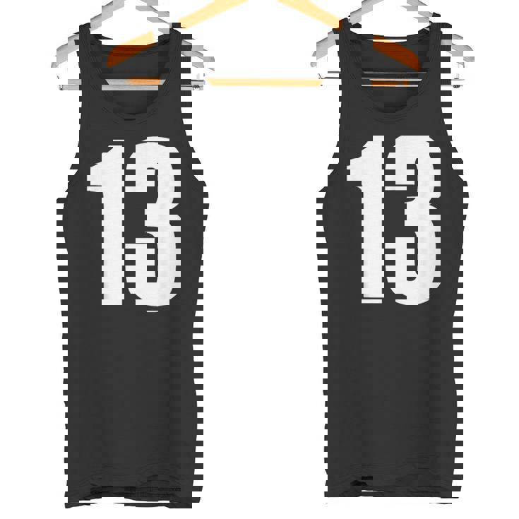 数字 Nhirn 数字 13 プレーン 白 数字 タンクトップ