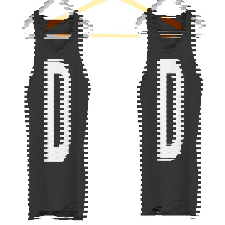 文字d アルファベットモノグラム イニシャル。 タンクトップ