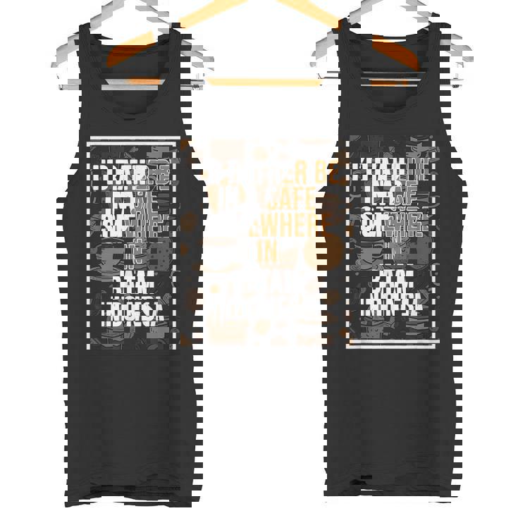 旅行とコーヒー愛好家 バタムインドネシア タンクトップ