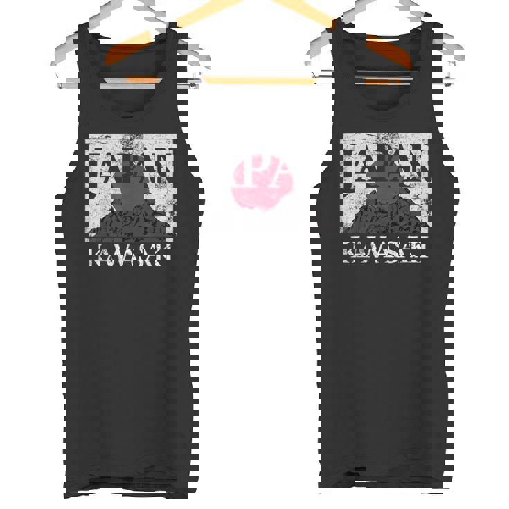 日本 カワサキ 富士山 旗 タンクトップ