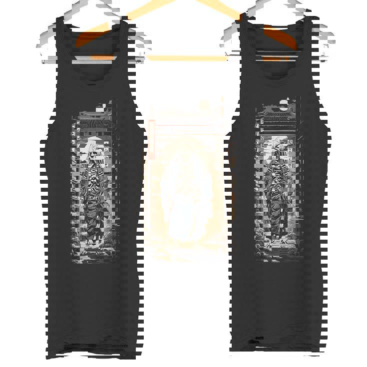 日本 妖怪 骨格 幽霊 美的 江戸 芸術 浮世絵風 タンクトップ