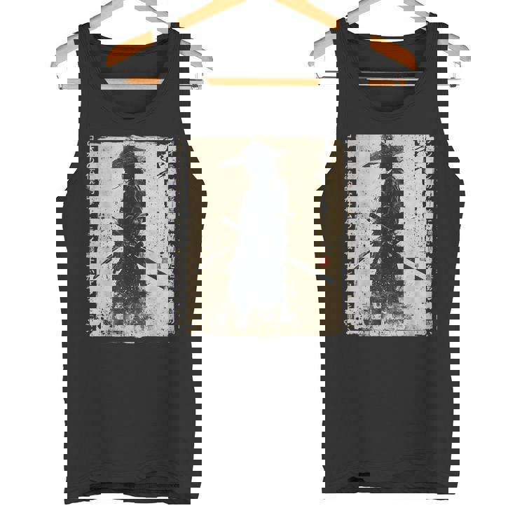 日本 武士 武士 戦闘機 浮世 墨絵 侍 タンクトップ