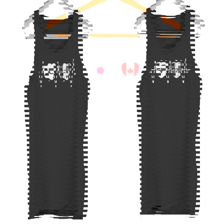 日本とカナダ カナダ国旗 国旗 タンクトップ