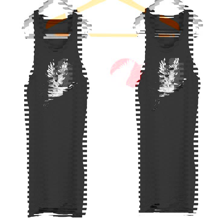 日本のアートフライングクレーンバード タンクトップ