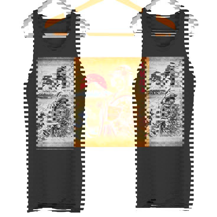 日本の伝統の優雅さ タンクトップ