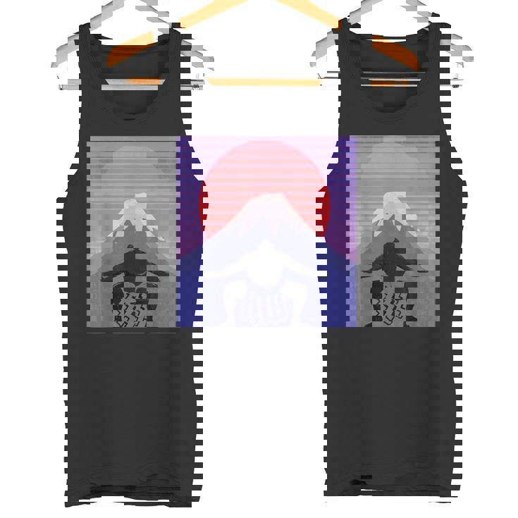 日本の相撲力士は、日本のマワシで 富士山の美学 タンクトップ