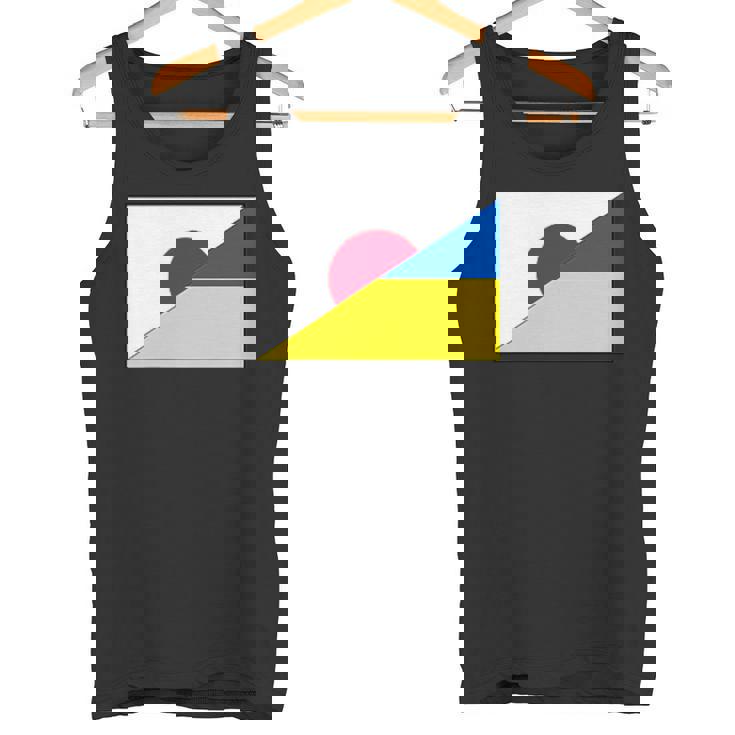 日本ウクライナ国旗日本語ウクライナサポートスタンド付き タンクトップ