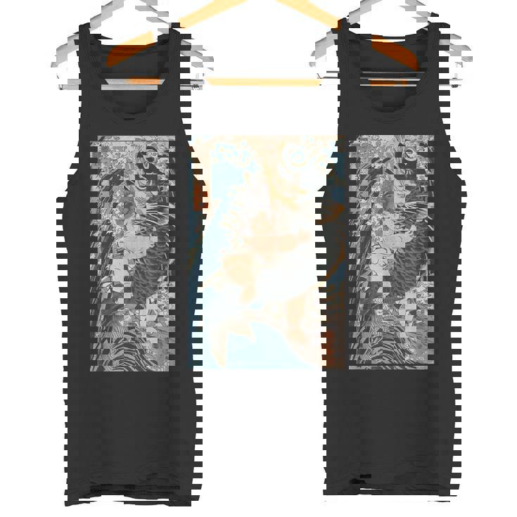 日本美術 戦闘機 相撲 鯉 海波 国吉 浮世絵 タンクトップ