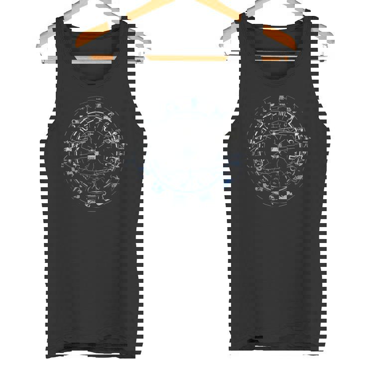 星座 占星術 星座 ホロスコープ 宇宙 ホイール タンクトップ