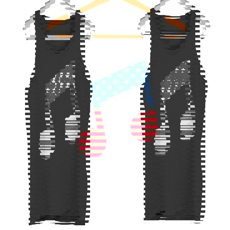 星条旗 アメリカ国旗 音符 タンクトップ