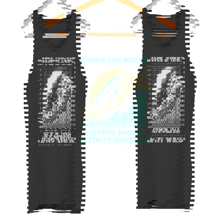 暗号通貨の波に乗るクジラの活動仮想通貨 タンクトップ