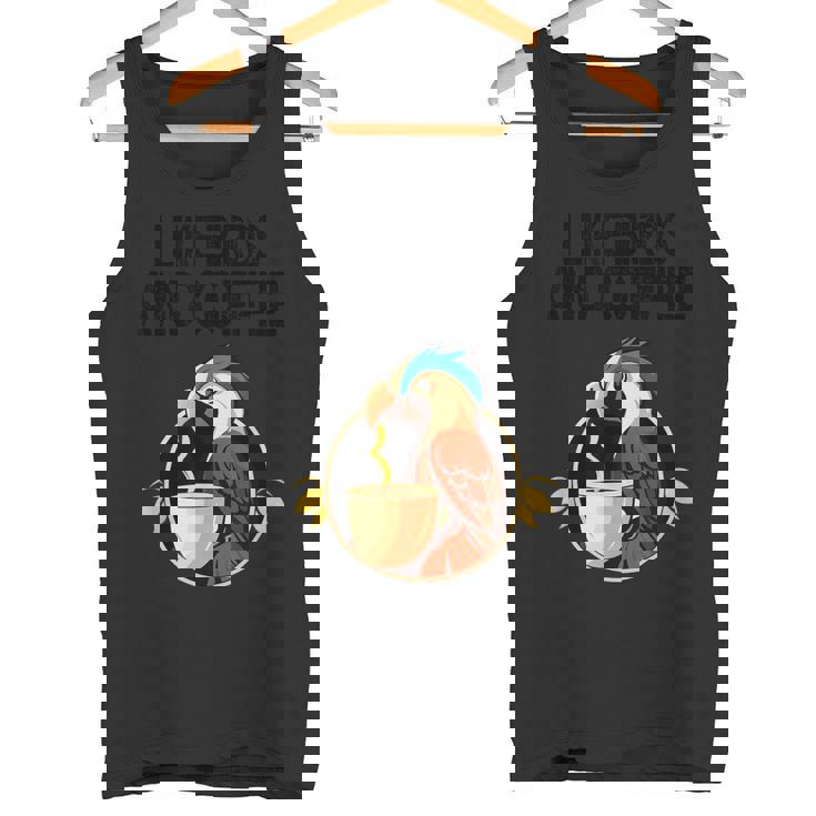 最高のバードアート メンズ レディース バードウォッチャー タンクトップ