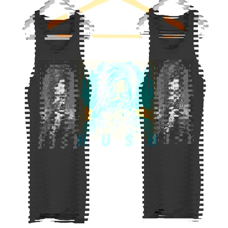 未来的なデザインを見せるサイバーパンクガール タンクトップ