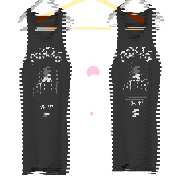 東京 日本 国旗 東京スカイライン ミニマリスト お土産 タンクトップ