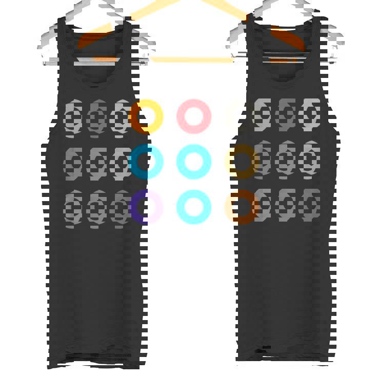 東京の地下鉄 カラー 色 マーク 丸【電車ファン】鉄道【変なtシャツ屋さん】メトロ 面白い ポップ タンクトップ