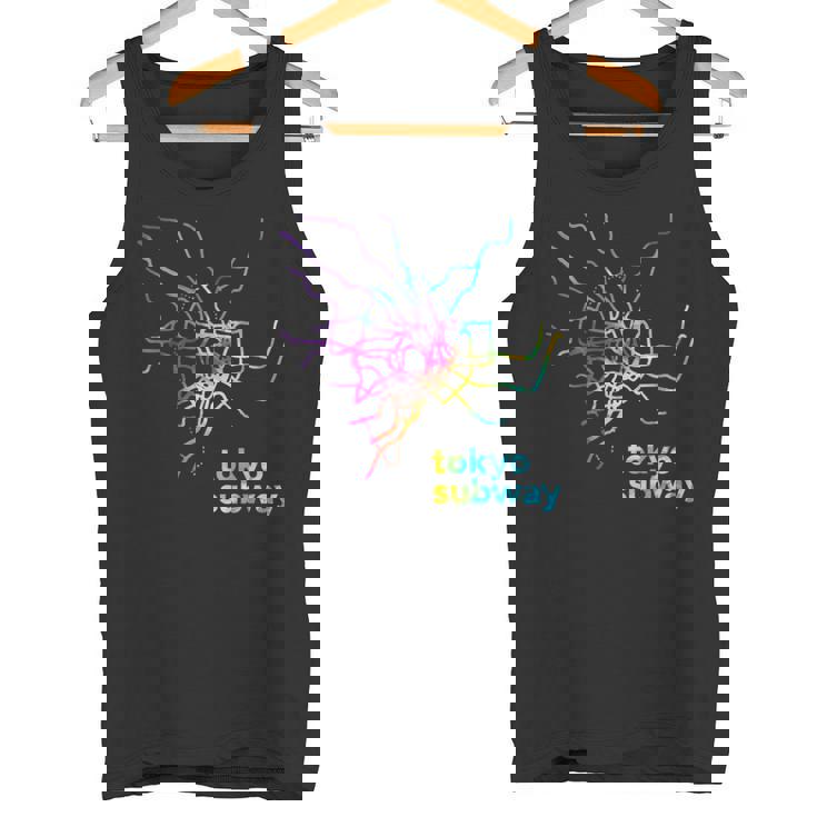 東京都メトロ地下鉄地図レトログルービー タンクトップ