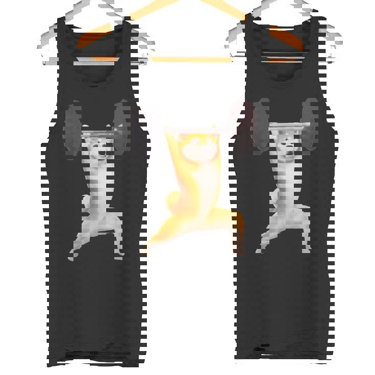 柴犬 イヌ 面白いtシャツ 犬 筋トレ 文字入り メンズ 半袖 服 おもしろグッズ 文字tシャツ ネタ ブラック タンクトップ