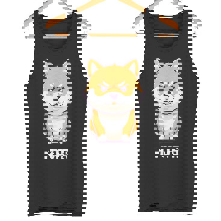 柴犬 犬 赤柴 怒柴 拒否柴 嫌です 怒った犬 かわいい おもしろ タンクトップ